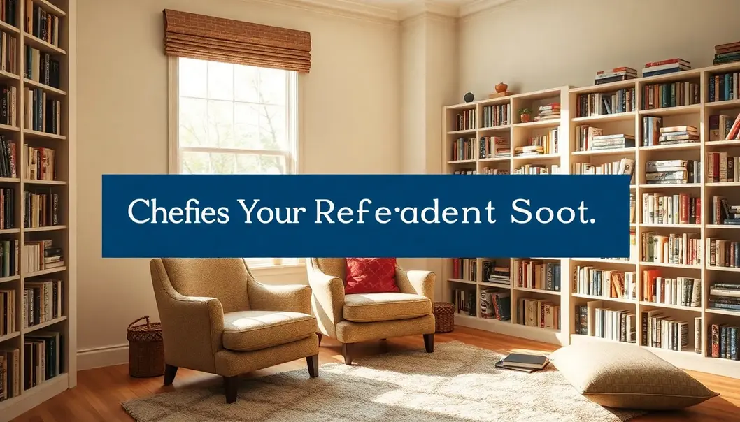 The ideal location for a reading nook with natural light and nearby bookshelves.